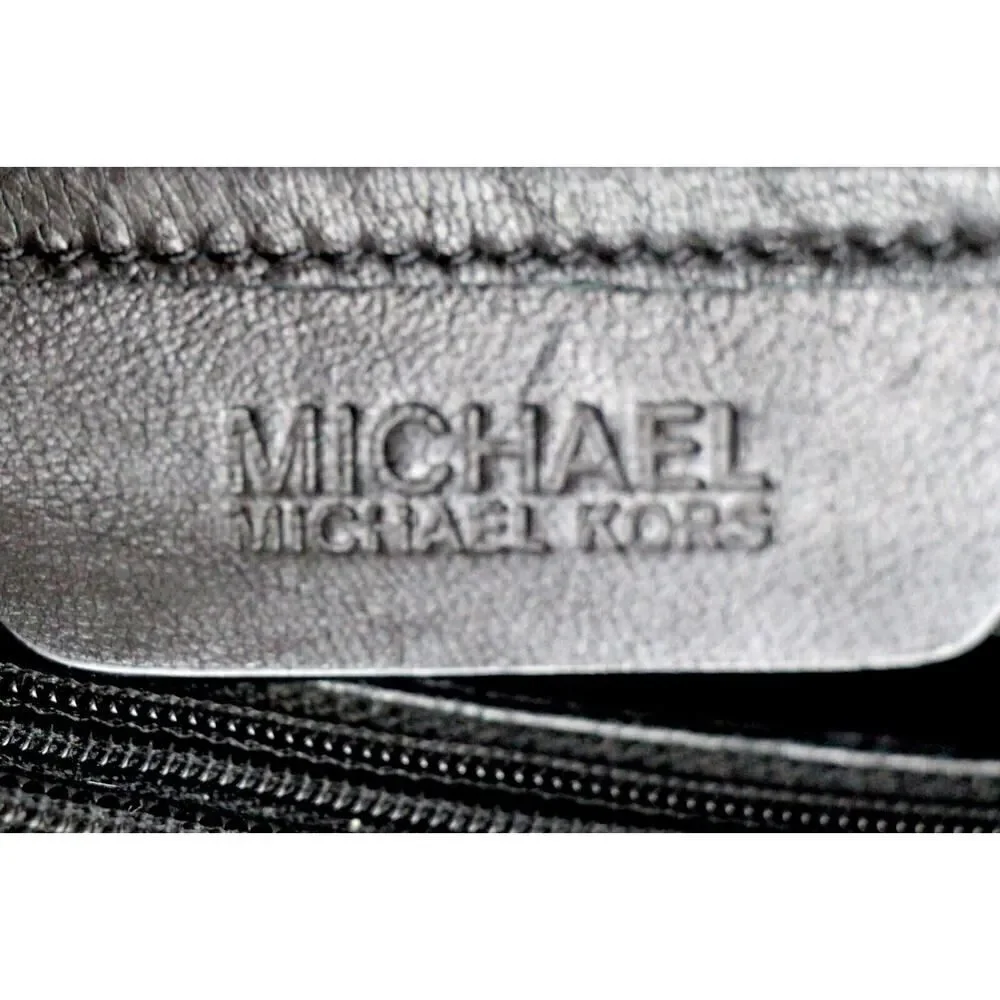Michael Kors SOFT BLACK GENUINE LEATHER SMALL X-BODY SHOULDER BAG CLUTCH PURSE